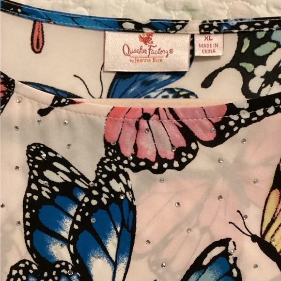 Quacker Factory poncho butterfly print size XL - Picture 4 of 4